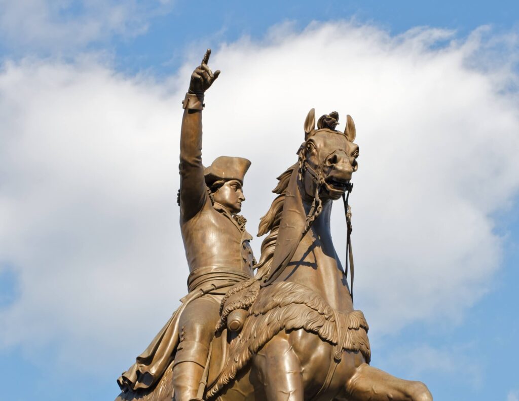 Richmond Virginia Washington Equestrian Monument Close Up